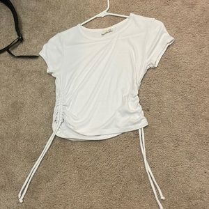 white blouse/ crop top